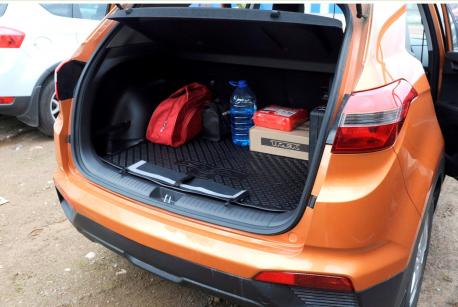 Коврик багажника Hyundai Creta с защитным фартуком 2016-