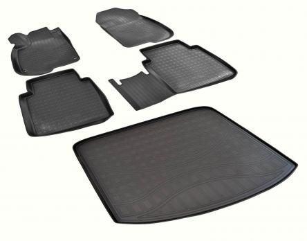 Комплект ковриков в салон и багажник (нижняя полка) HONDA CR-V 5 2017-