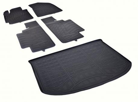 Комплект ковриков в салон и багажник Kia Soul 2013-2019