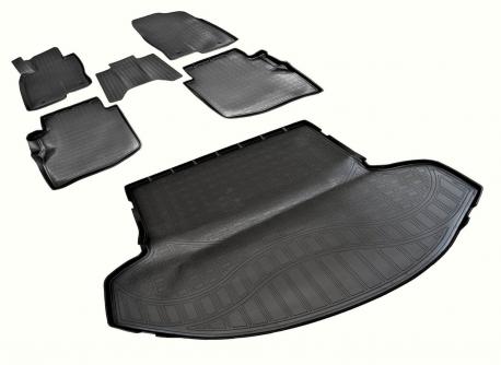 Комплект ковриков в салон и багажКомплект ковриков в салон и багажник Mazda CX-9 2017- 5 мест